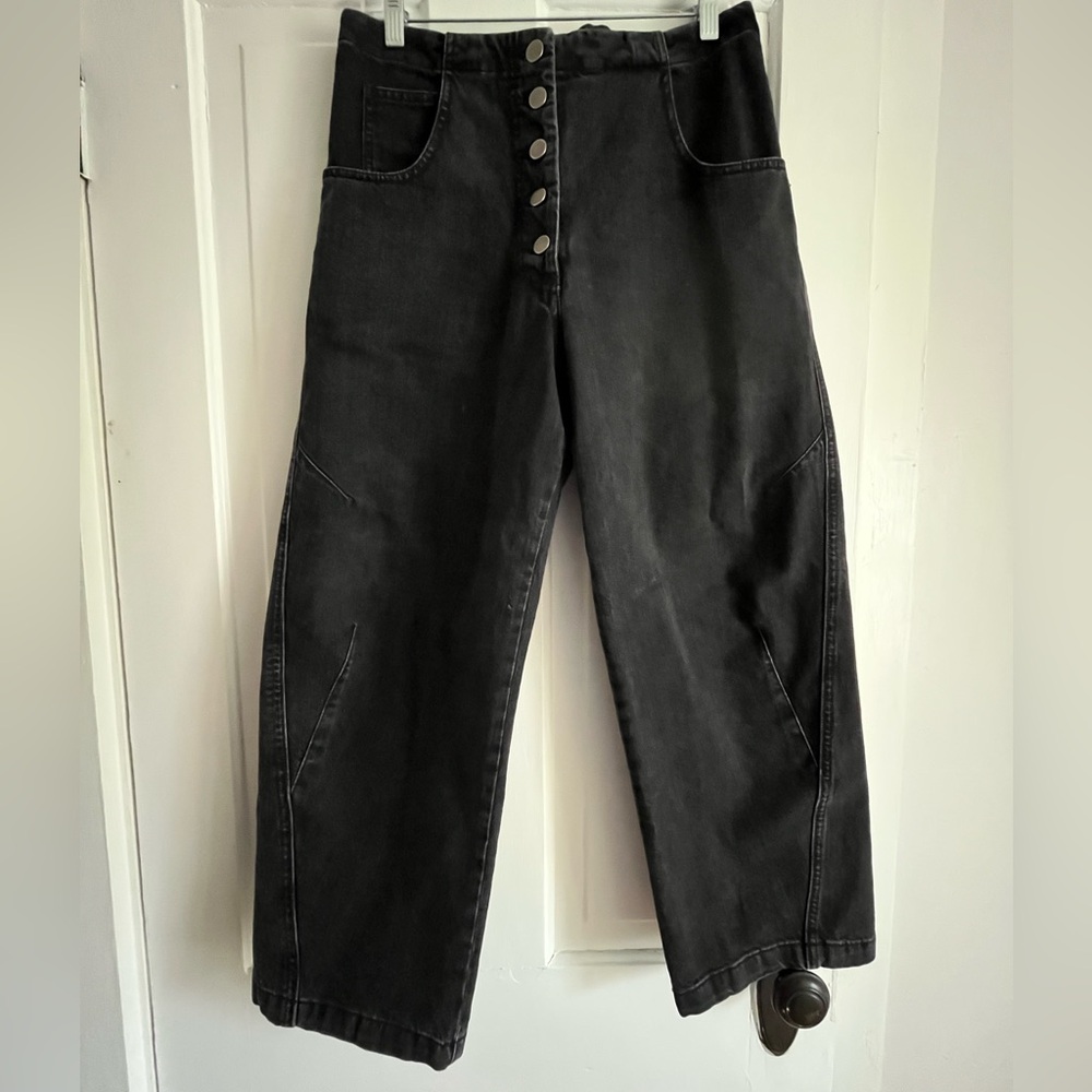 Rachel Comey Elkin Pants Washed Black Barrel Jeans